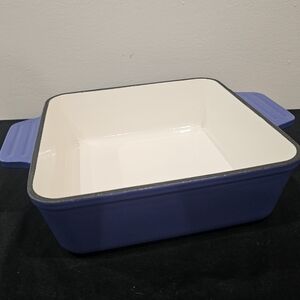 Sedona Enameled Blue Cast Iron 3QT 8x8 Square Pan | NEW | FAST SHIP